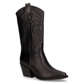 Stivale camperos con tacco in pelle nero - Donna | Boscaini Scarpe