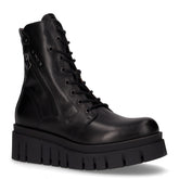 Stivaletto in pelle con zeppa nero - Stivaletti Donna | Boscaini Scarpe