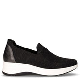 Sneaker slip on in tessuto nero | Boscaini Scarpe