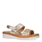 Sandalo con zeppa oro | Boscaini Scarpe