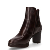 Tronchetto in pelle con zip testa di moro | Boscaini Scarpe
