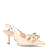 Slingback in ecopelle con tacco nude | Boscaini Scarpe
