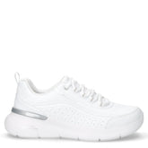 Skech Air Dynamight 2.0 Modern Glimpse sneaker in ecopelle bianco argento | Boscaini Scarpe