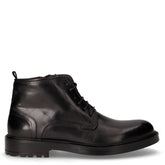 Stivaletto stringato in pelle nero | Boscaini Scarpe