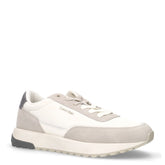 Sneaker in pelle e tessuto bianco grigio | Boscaini Scarpe