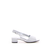 Sandalo con tacco argento - Sandali Con Tacco Donna | Boscaini Scarpe