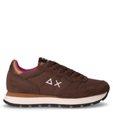 Ally Solid sneaker in tessuto e pelle marrone | Boscaini Scarpe