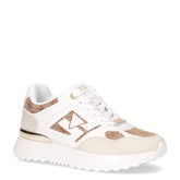 Sneaker in tessuto ed ecopelle bianco marrone - Sneakers Donna | Boscaini Scarpe