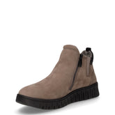 Stivaletto in pelle con zip grigio scuro | Boscaini Scarpe