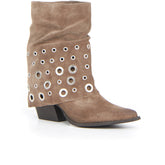 Camperos a punta con tacco taupe crosta - Mid Season Sale Donna | Boscaini Scarpe