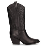 Stivale camperos con tacco in pelle nero - Donna | Boscaini Scarpe