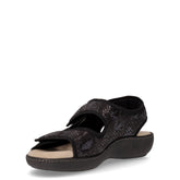 Sandalo comfort nero snaker | Boscaini Scarpe