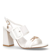 Sandalo in ecopelle con tacco bianco - LAURA BIAGIOTTI | Boscaini Scarpe