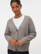 Cardigan in maglia con bottoni grigio beige | Boscaini Scarpe