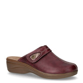 Ciabatta in ecopelle con zeppa bordeaux - Ciabatte Donna | Boscaini Scarpe