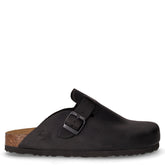 Ciabatta in pelle nero rustic | Boscaini Scarpe