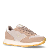 Ally Glitter sneaker in pelle e tessuto pietra marrone - SUN68 | Boscaini Scarpe