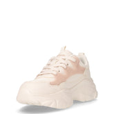 Sneaker in tessuto ed ecopelle beige rosa | Boscaini Scarpe