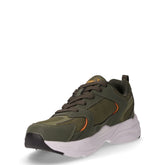 Alley GS sneaker in tessuto ed ecopelle verde | Boscaini Scarpe