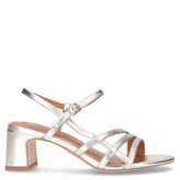 Sandalo in ecopelle con tacco platino - Sandali Con Tacco Donna | Boscaini Scarpe