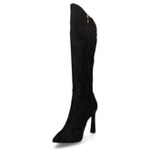 Stivale in tessuto con tacco nero | Boscaini Scarpe