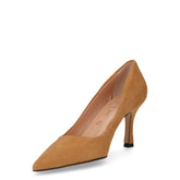 Décolleté a punta in pelle tabacco camoscio | Boscaini Scarpe