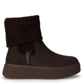 Polacchino in ecopelle e tessuto marrone | Boscaini Scarpe