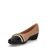 Décolleté in ecopelle nude nero | Boscaini Scarpe