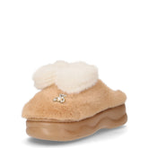 Ciabatta con pelo beige | Boscaini Scarpe