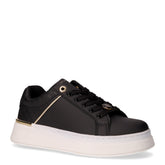 Sneaker in ecopelle con platform bambina nero | Boscaini Scarpe