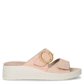 Dida ciabatta in pelle con zeppa cipria - Comfort Donna | Boscaini Scarpe