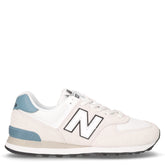 574 sneaker in pelle e tessuto off white | Boscaini Scarpe