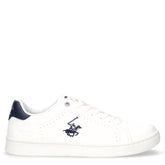 Sneaker in ecopelle bianco blu | Boscaini Scarpe