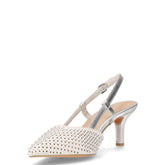 Slingback in ecopelle con tacco argento | Boscaini Scarpe