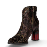 Tronchetto in pelle con zip caffè | Boscaini Scarpe