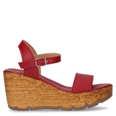 Sandalo con zeppa rosso - Sandali Con Tacco Donna | Boscaini Scarpe
