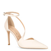 Sandalo a punta con tacco in ecopelle burro - DU SIMON | Boscaini Scarpe