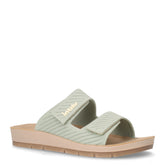 Ciabatta con strappi in tessuto verdino | Boscaini Scarpe