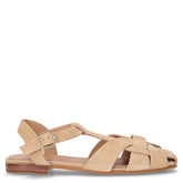 Sandalo a punta chiusa in pelle beige | Boscaini Scarpe