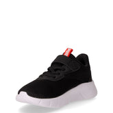 Flexfocus Modern sneaker in tessuto bambino nero rosso | Boscaini Scarpe