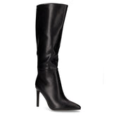 Stivale al ginocchio in ecopelle con tacco nero - Stivali Donna | Boscaini Scarpe