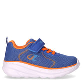 HRO sneaker in tessuto ed ecopelle blu arancio | Boscaini Scarpe