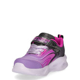 S Lights Sola Glow Color Breeze sneaker bambina in tessuto con luci nero lilla | Boscaini Scarpe