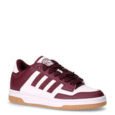 RAPID COURT LOW J sneakers basse in ecopelle con tre strisce laterali bianco bordeaux | Boscaini Scarpe