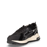 Breeze sneaker in pelle e tessuto nero | Boscaini Scarpe