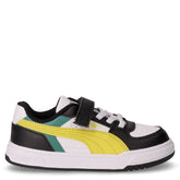 Caven III Block sneaker in ecopelle bambino nero giallo bianco | Boscaini Scarpe