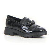 Mocassino con frangia e catena nero - VALLEVERDE | Boscaini Scarpe