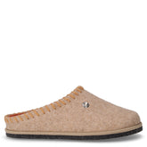 Klos ciabatta in tessuto beige marrone | Boscaini Scarpe