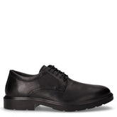 Stringata in pelle nero | Boscaini Scarpe