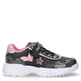 Sneaker in ecopelle bambina nero rosa | Boscaini Scarpe